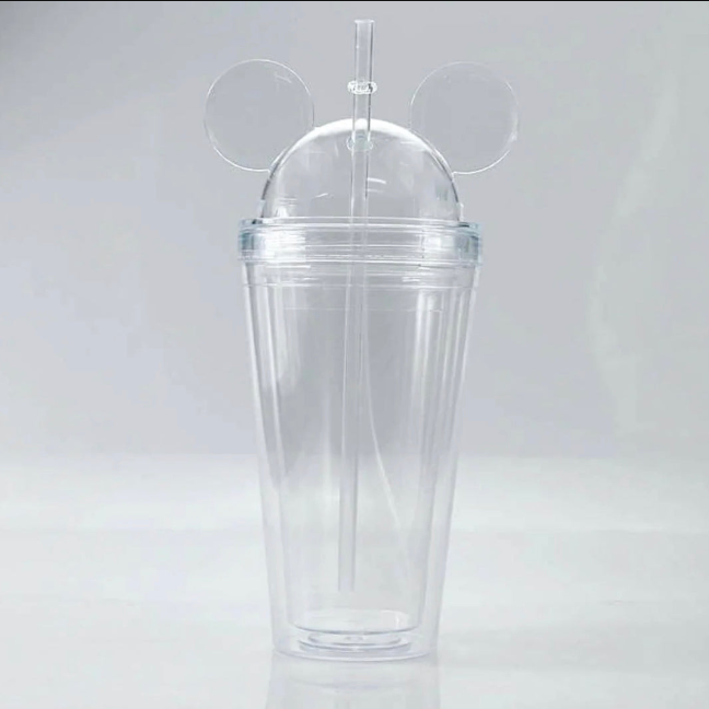 16 ounce 450ml clear double walled acrylic tumbler