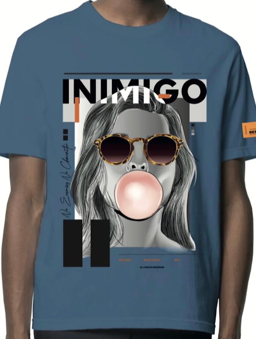 Inimigo T-Shirt - Magazine - Faience Blue - ITS8166