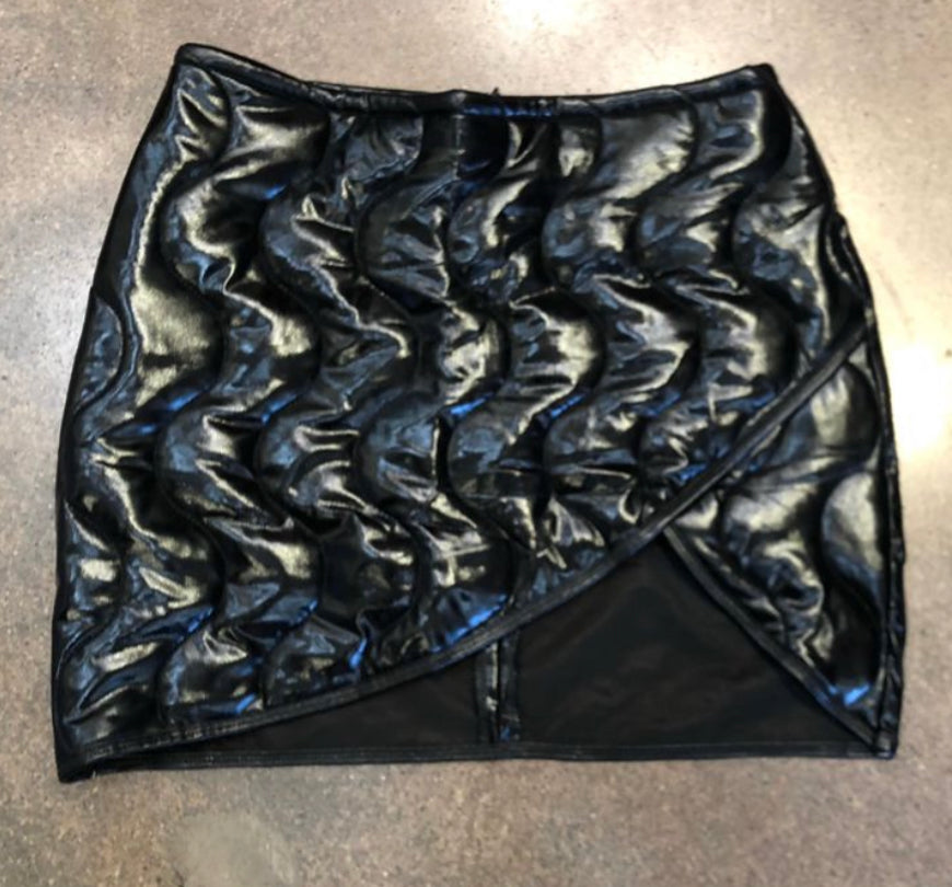 Metallic bubble skirt