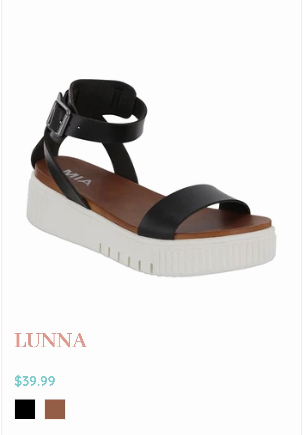 MIA LUNNA Black Sandal