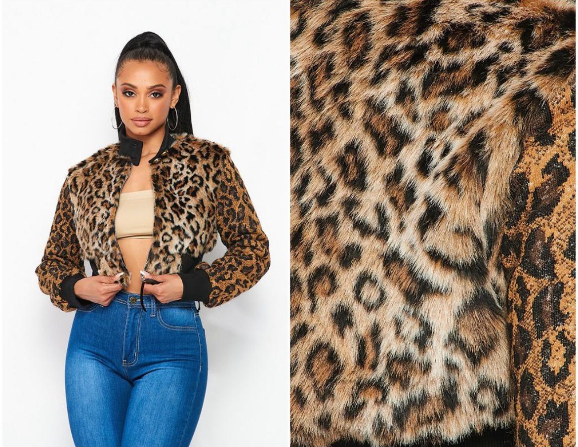 Leopard Crop Top Jacket Above N Beyond 