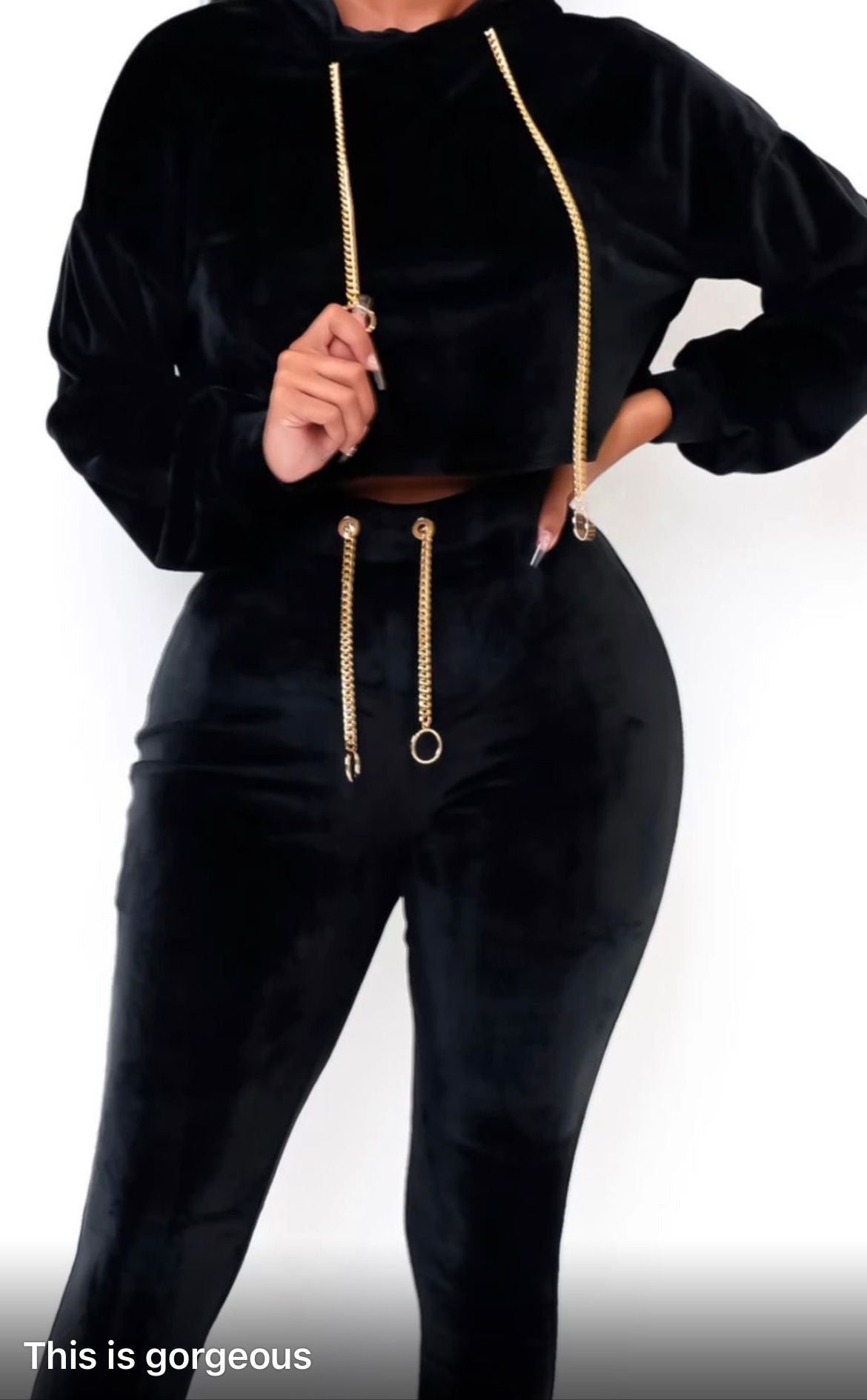 Pant Hoodie Set With Chain Detail Above N Beyond 